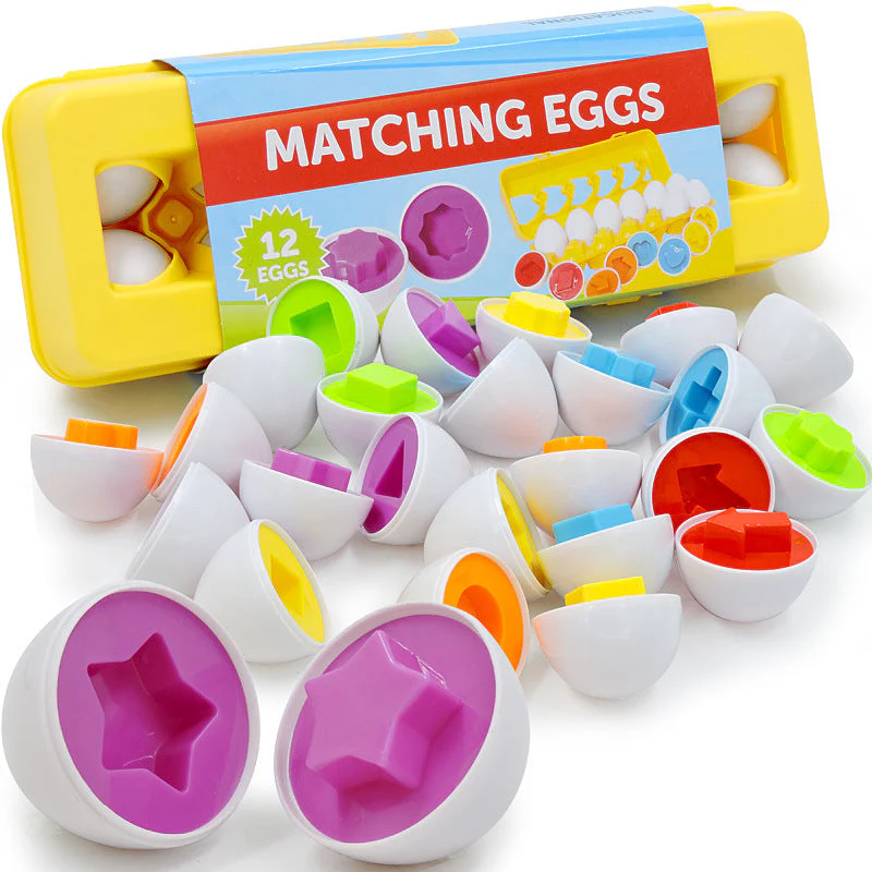 Lernspielzeug Ei-Set für Kinder – Pädagogisches Sortier- & Steckspiel ab 3 Jahren, Jungen & Mädchen - Image 3