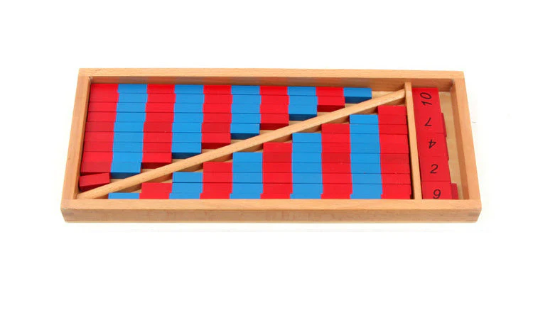 Montessori Rechenstäbe aus Holz für Kinder – Frühe Mathematik Lernspielzeug, Pädagogisches Material, Neutral - Image 4