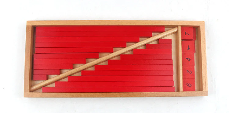 Montessori Rechenstäbe aus Holz für Kinder – Frühe Mathematik Lernspielzeug, Pädagogisches Material, Neutral - Image 5