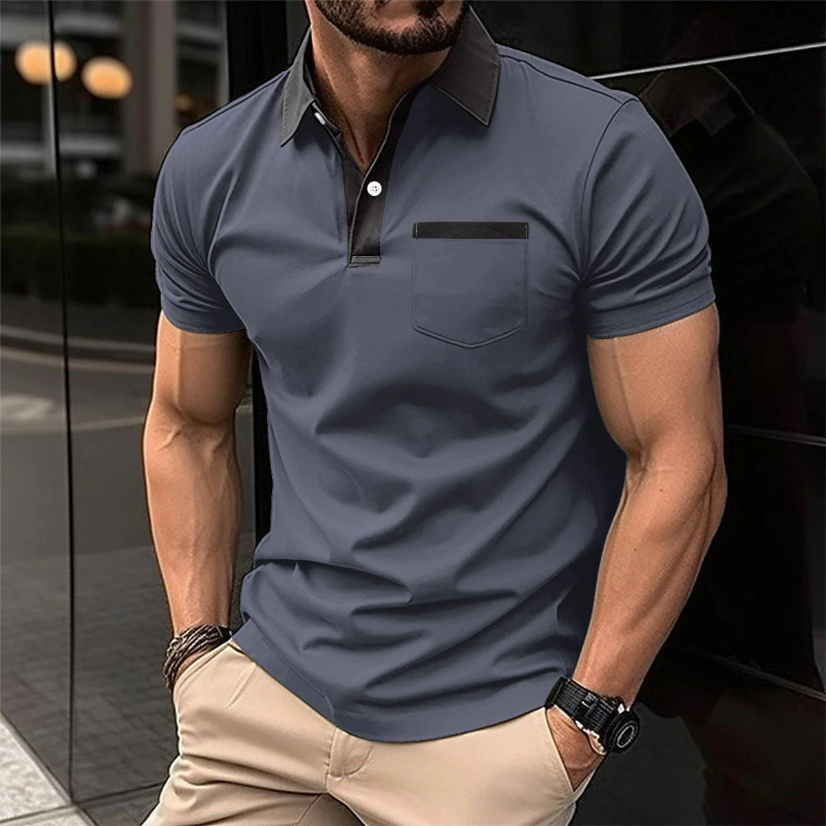 Roger – Slim Fit Kurzarm Poloshirt für Herren - Image 6