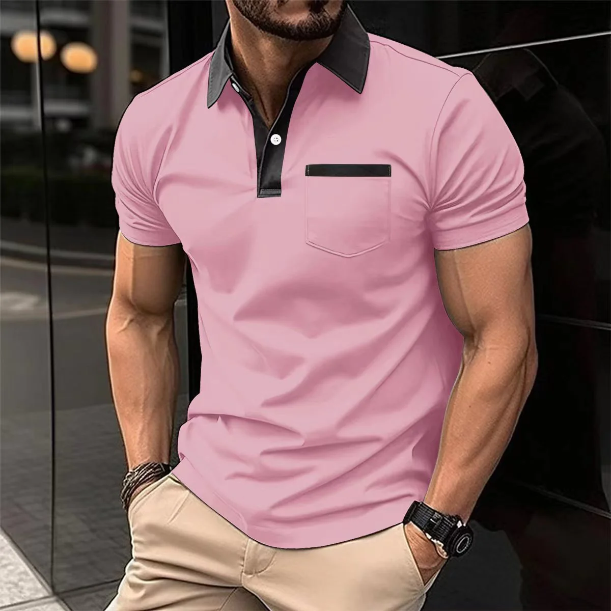Roger – Slim Fit Kurzarm Poloshirt für Herren - Image 9