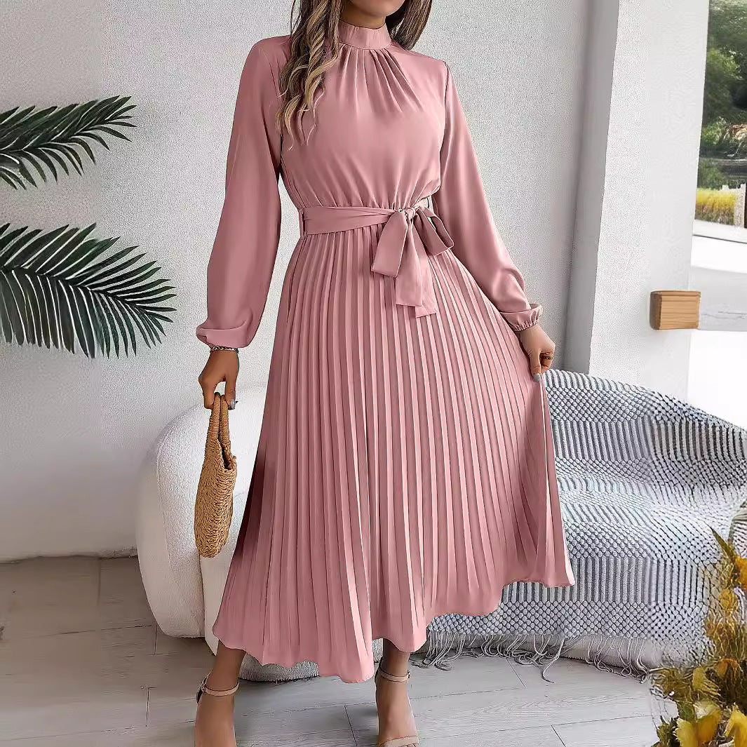 Samantha – Elegantes Kleid mit Stehkragen und langen Ärmeln - Image 3