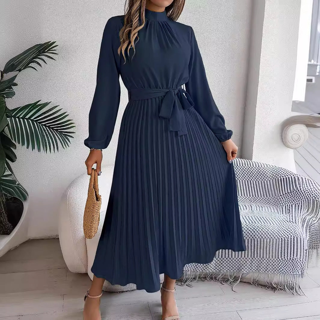 Samantha – Elegantes Kleid mit Stehkragen und langen Ärmeln - Image 4