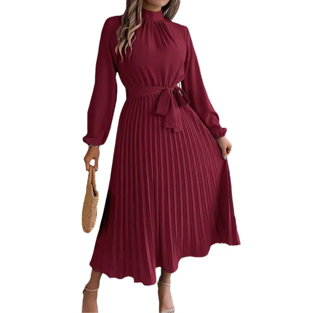Samantha – Elegantes Kleid mit Stehkragen und langen Ärmeln - Image 5