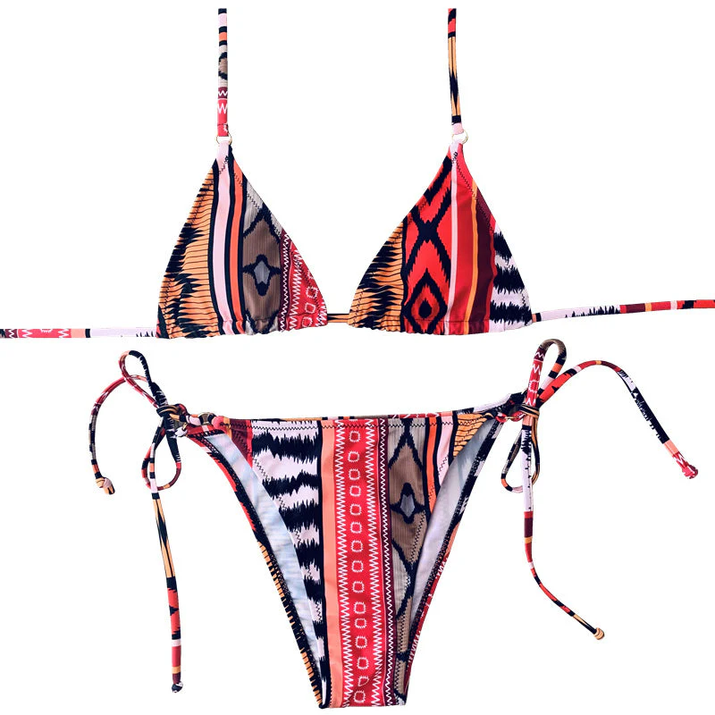Sue – Bedruckter Damen-Bikini mit Rückenfreiem Design und Sexy Halter - Image 4
