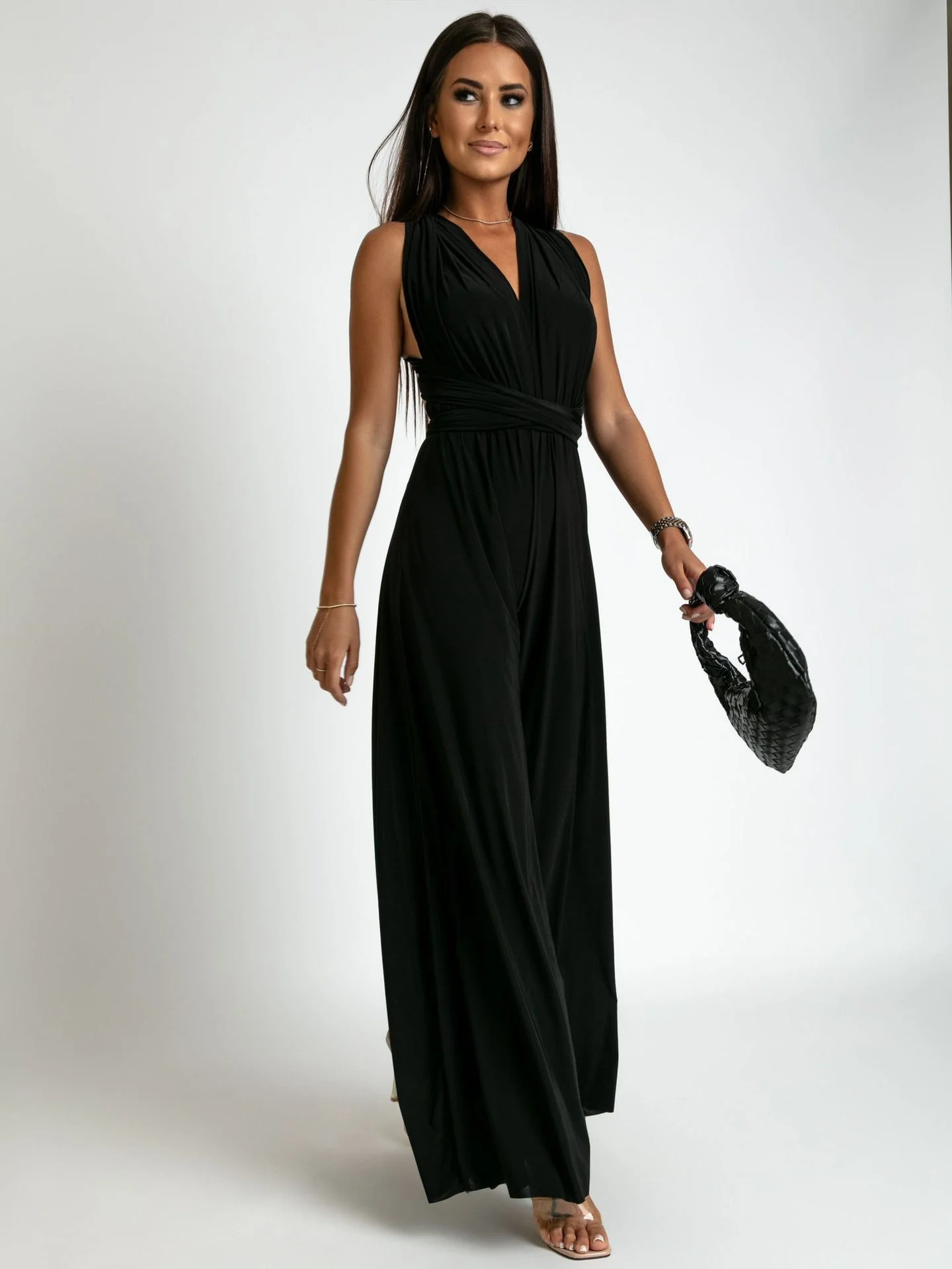 Emily – Tiefer V-Ausschnitt Ärmelloser Rückenfreier Jumpsuit - Image 8