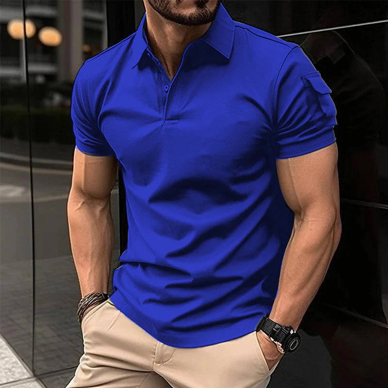 Tony – Kurzärmeliges Herren-Sweatshirt mit Taschen - Image 11