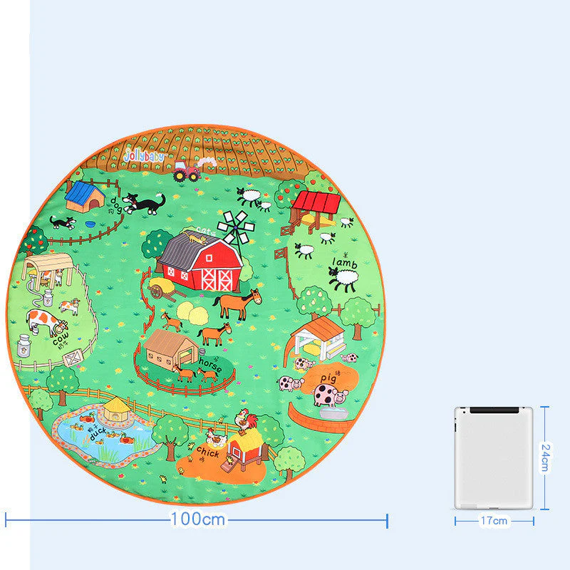 Unisex Baby Spieldecke Dschungel mit Tier-Spielzeug – Interaktive Krabbelmatte für frühkindliche Entwicklung - Image 2