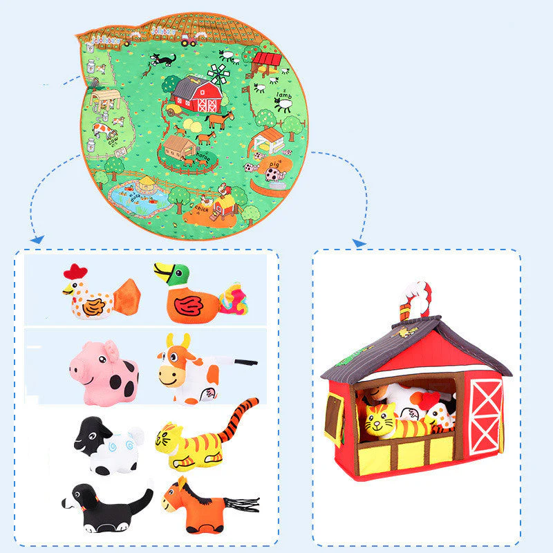 Unisex Baby Spieldecke Dschungel mit Tier-Spielzeug – Interaktive Krabbelmatte für frühkindliche Entwicklung - Image 3