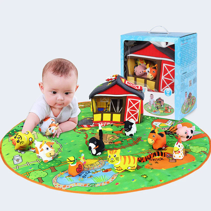 Unisex Baby Spieldecke Dschungel mit Tier-Spielzeug – Interaktive Krabbelmatte für frühkindliche Entwicklung - Image 6