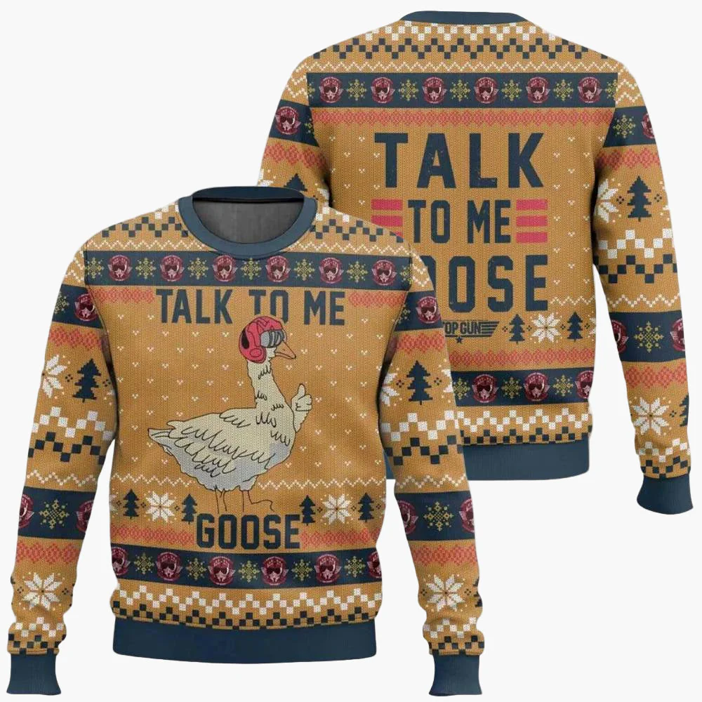 Unisex Weihnachtspullover mit Gans-Motiv und lustigem Spruch – Ugly Christmas Sweater für Damen und Herren - Image 3