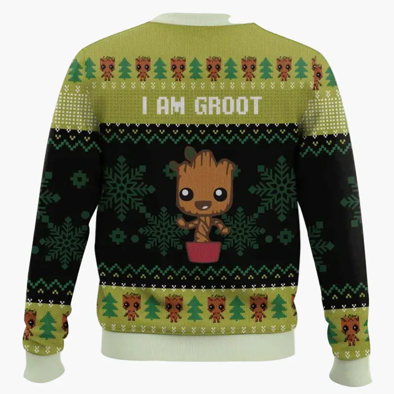 Unisex Weihnachtspullover mit Groot-Motiv – Lustiger „I Am Grootmas“ Ugly Christmas Sweater für Fans - Image 3