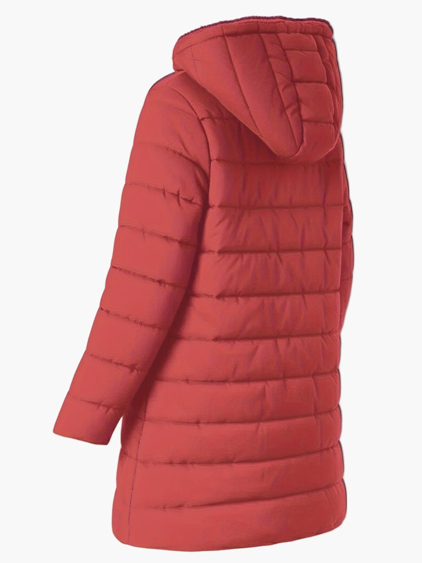 Damen Langer Wintermantel mit Kapuze – Warm Gefütterter Steppmantel mit Reißverschluss für Alltag & Outdoor - Image 5