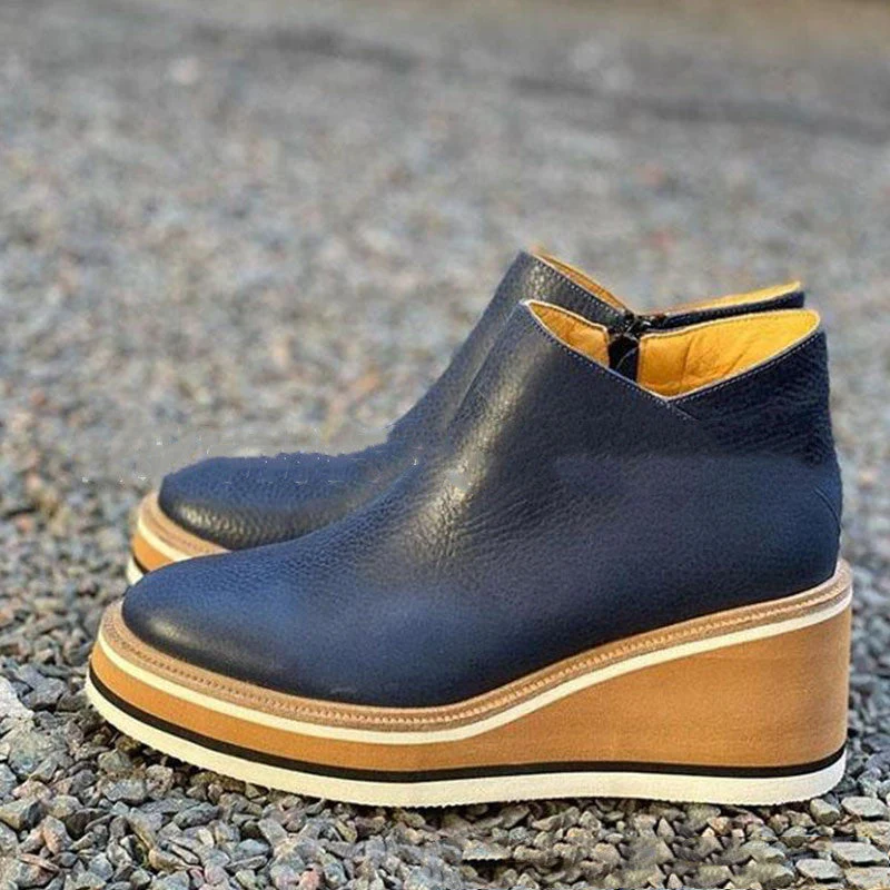 Zoe – Flache Stiefel mit seitlichem Reißverschluss für Herbst und Winter - Image 5