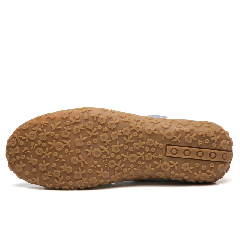 Zoe – Handgemachte Retro Weiche Sohle Velcro Freizeit Schuhe für Damen - Image 5