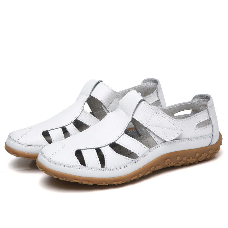 Zoe – Handgemachte Retro Weiche Sohle Velcro Freizeit Schuhe für Damen - Image 6